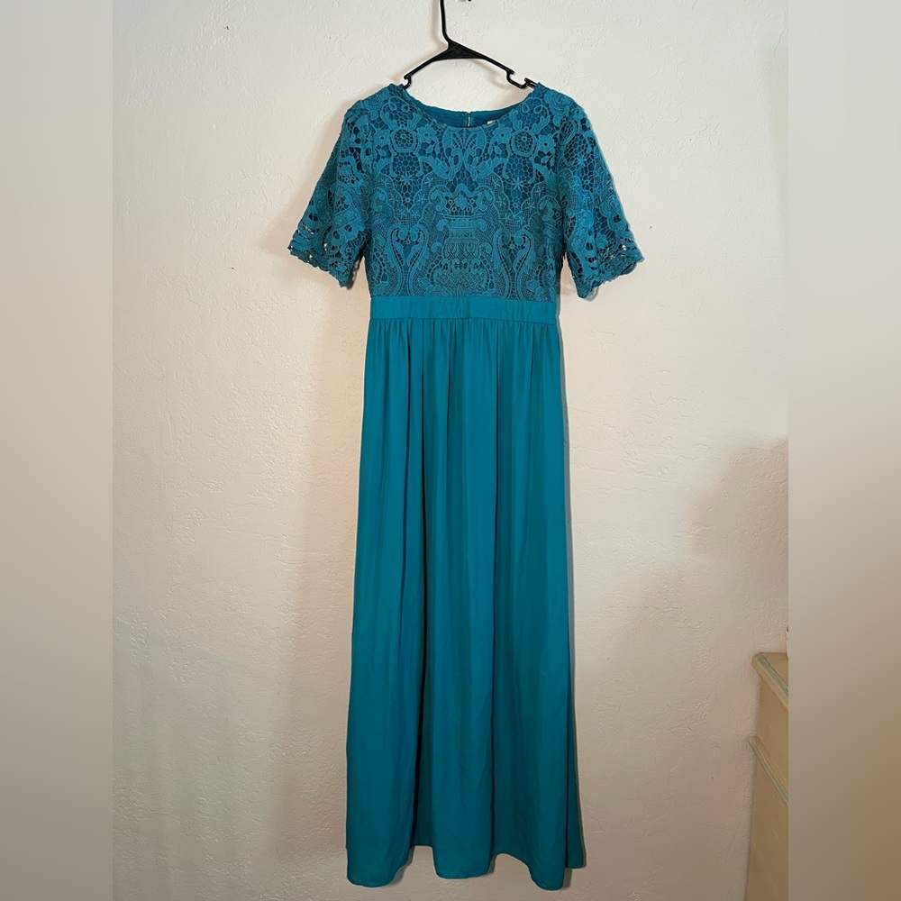 Teal Blue Maternity Dress | Size M |